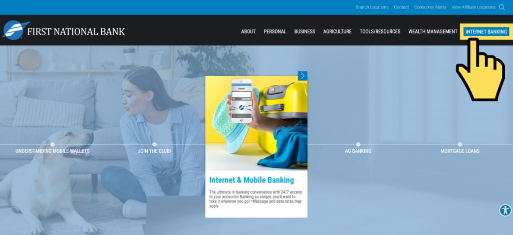 Internet Banking Log In Box